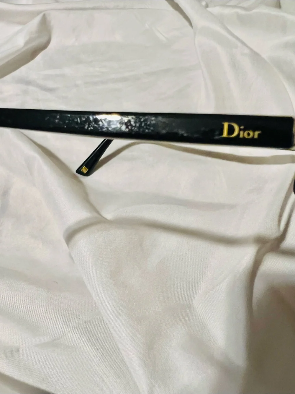 Christian Dior Eyeglasses CD3209 Black / Gold Rectangular Frame Italy